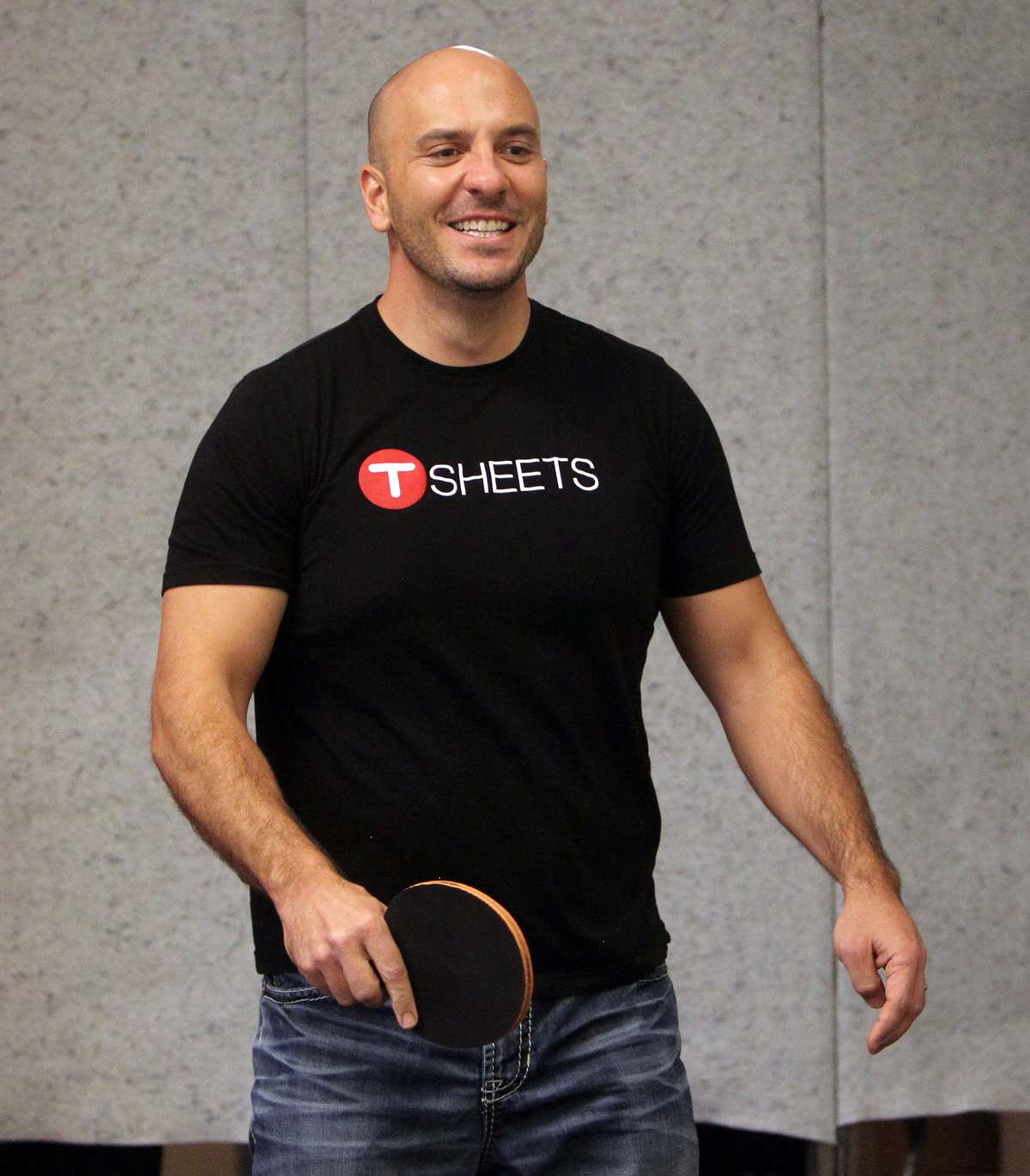 TSheets Matt playing ping pong