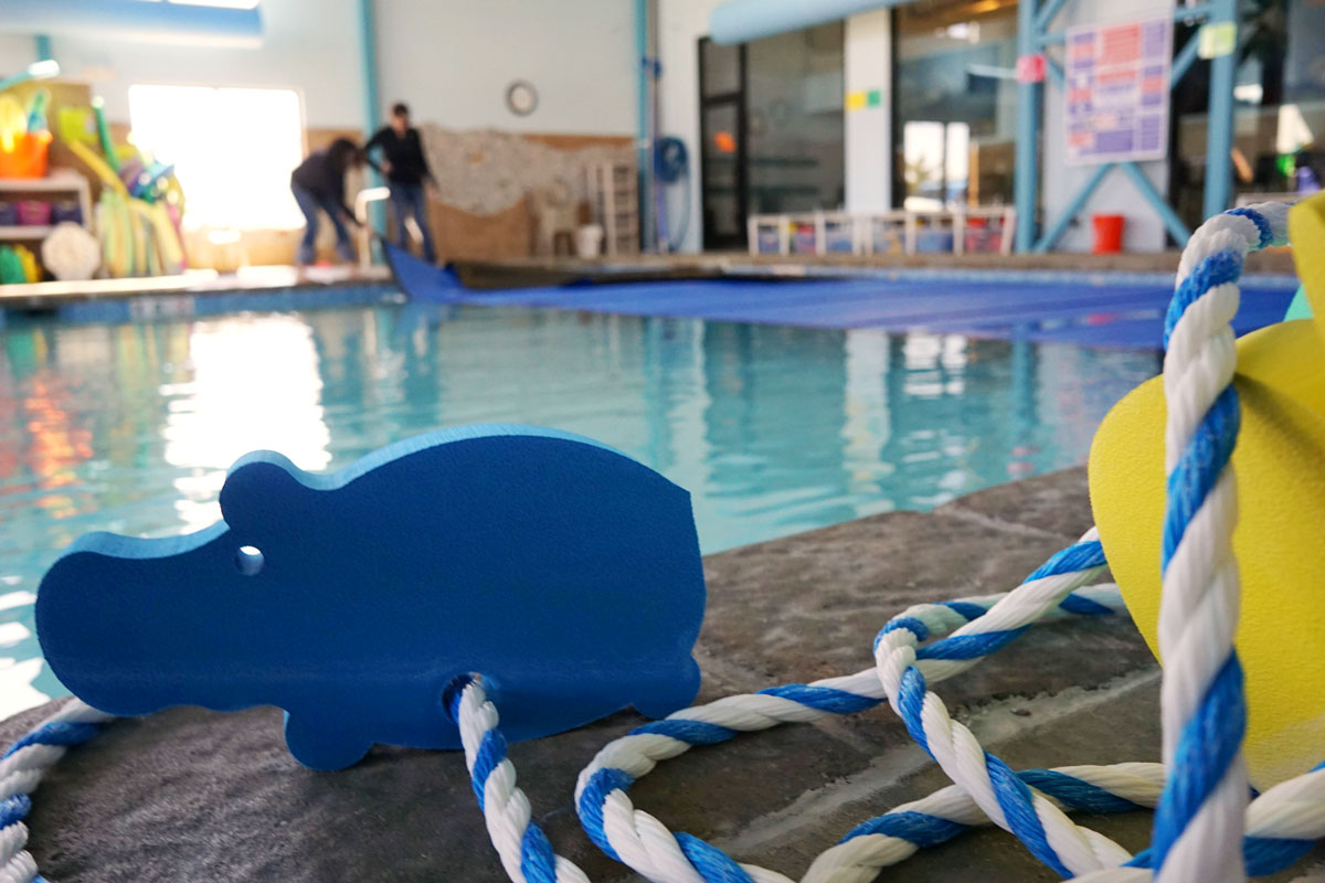 Flow Aquatics prepping for swim lessons
