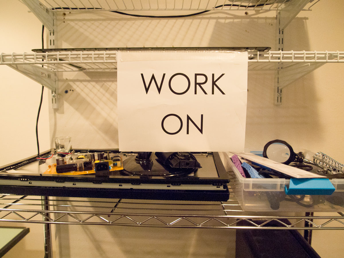 Tech Savvy repair work rack