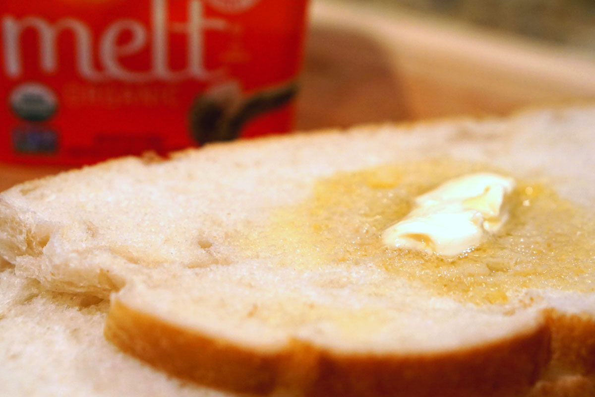 Melt Organic spread on bread