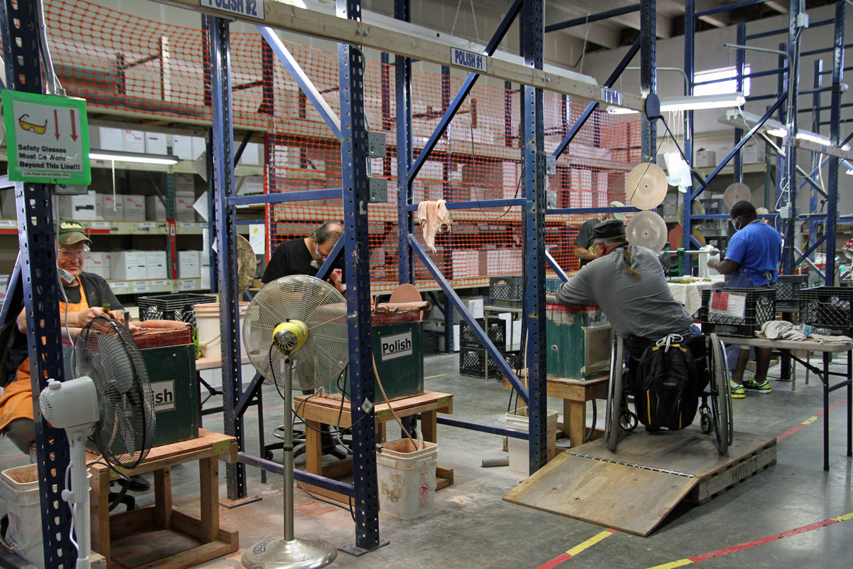 Usful Glassworks production line