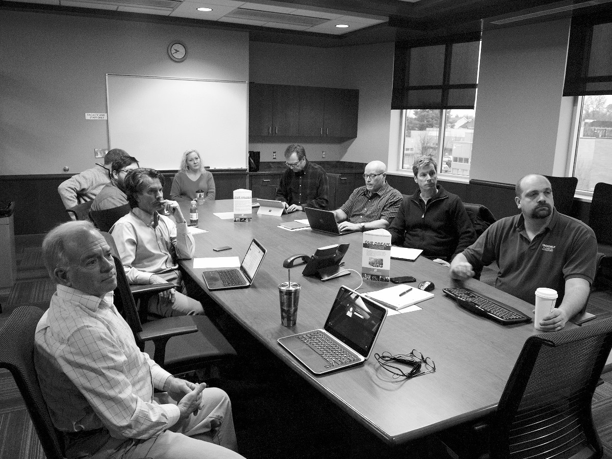 TechHelp team reviewing a project for manufacturer video series